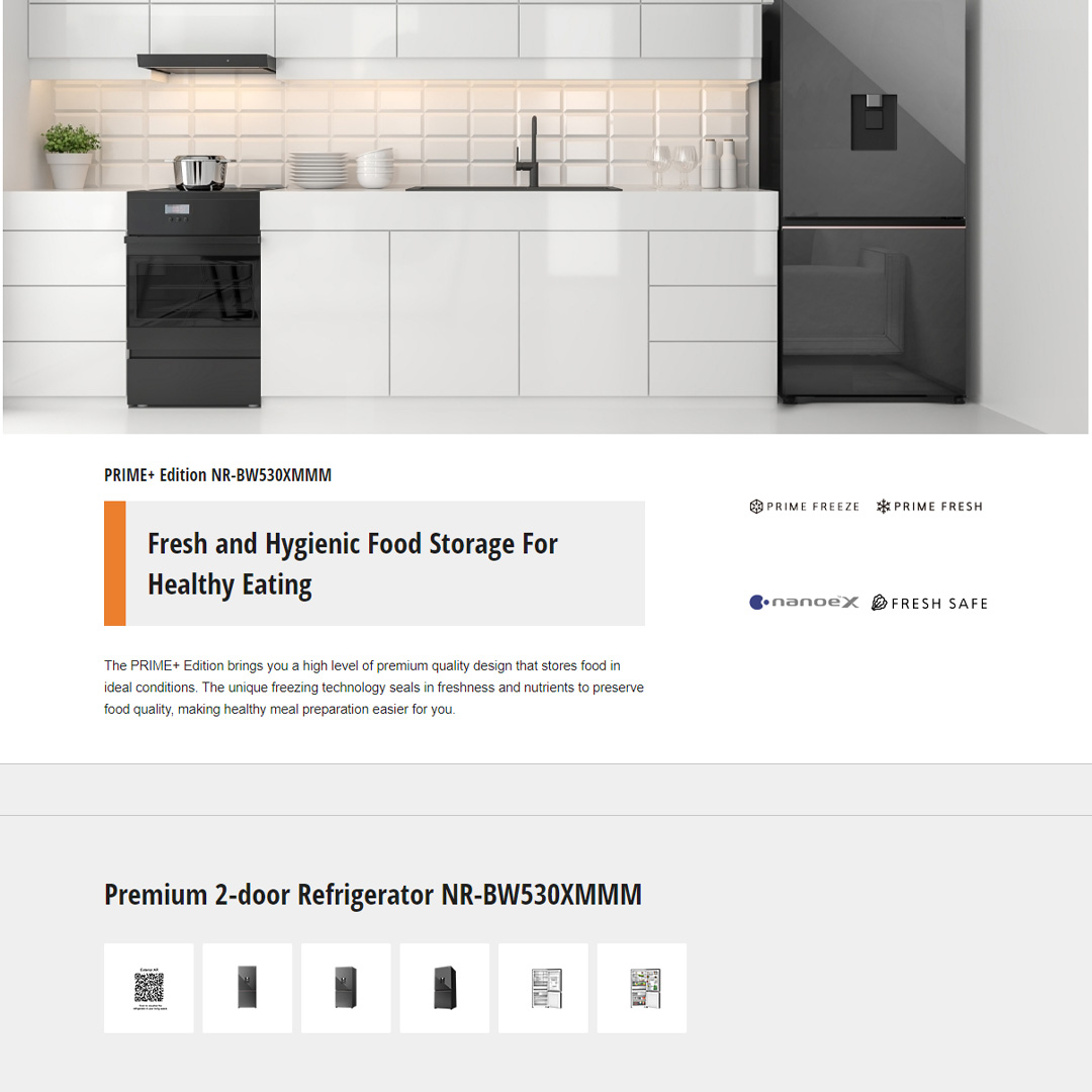 Panasonic 495L 2 Doors Bottom Mount Inverter Refrigerator with AI ECONAVI NR-BW530XMMM | Rapid Freezing | 7 Days Freshness for Fish & Meat | Easy&Healthy - Home-cooked Meals Anytime | Safe&Hygienic Food Storage | Refrigerator With 1 Year Warranty