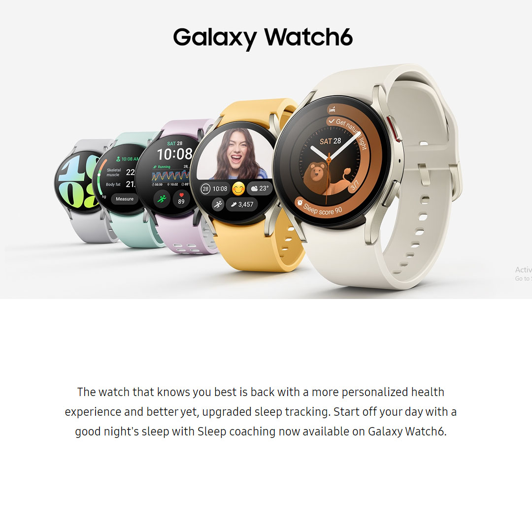 SAMSUNG Galaxy Watch6 Bluetooth 40mm / 44mm | Bluetooth v5.3 | 20% larger 30% slimmer | Sapphire Crystal Glass | Smart Watch with 1 Year Warranty