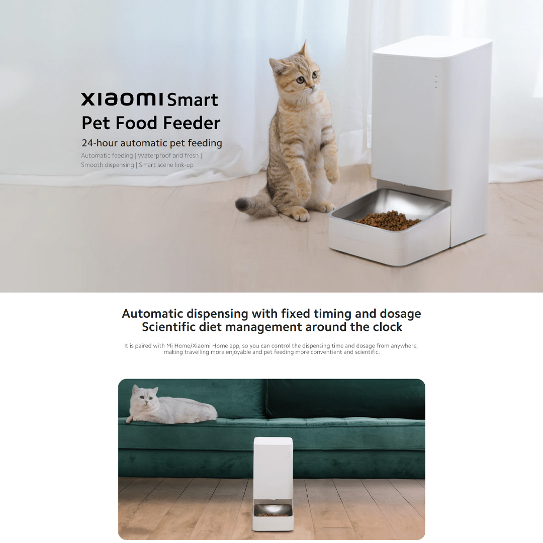 Xiaomi 3.6L Smart Pet Food Feeder XWPF01MG | Safety Lock | Dispensing Times | Automatic Feeding | Food Feeder with 1 Year Warranty