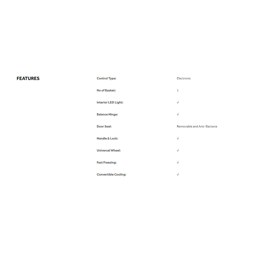 HAIER 251L Chest Freezer BD-288HEC | Fast Freezing | Convertible Cooling | Handle & Lock | Freezer with 2 Year Warranty