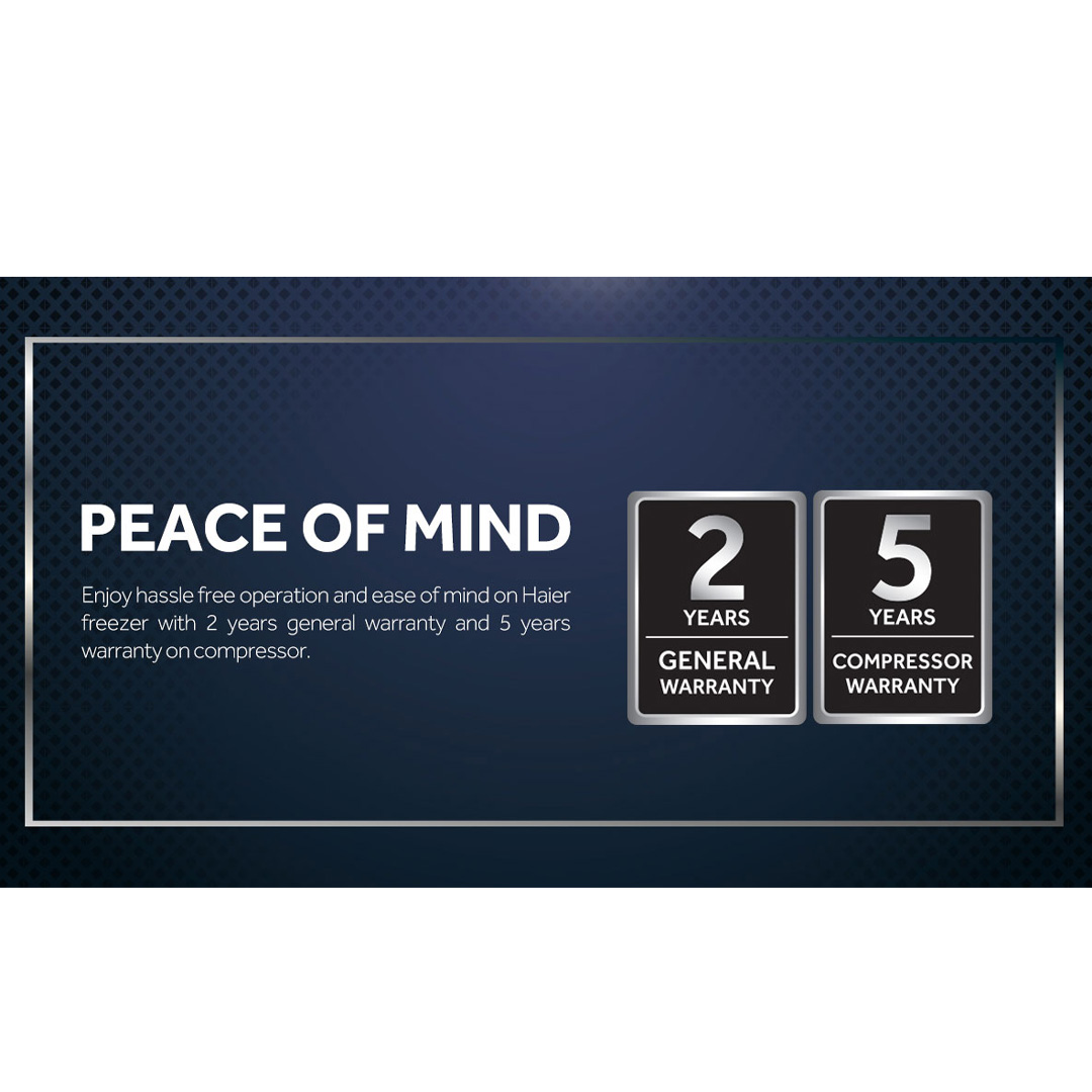 HAIER 250L Upright Freezer BD-248WL | Top LED | Anti-Bacteria | Child Lock | Fast Freezing | Eco Mode | Alarm Indicator | Digital Control | Chest Freezer with 2 Year Warranty