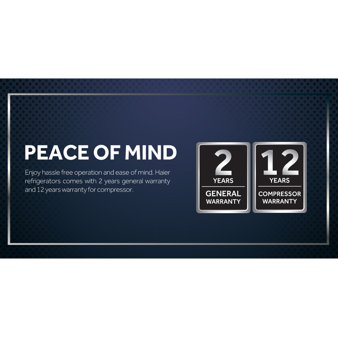 HAIER 284L 2 Doors Glass Series Top Mount Twin Inverter Refrigerator HRF-318IHG | 5-in-1 Navi Cooling Mode  | 360º Precise Cooling | Door Pocket | Humidity Control | Ice Maker | LED Controller | Refrigerators with 2 Year Warranty