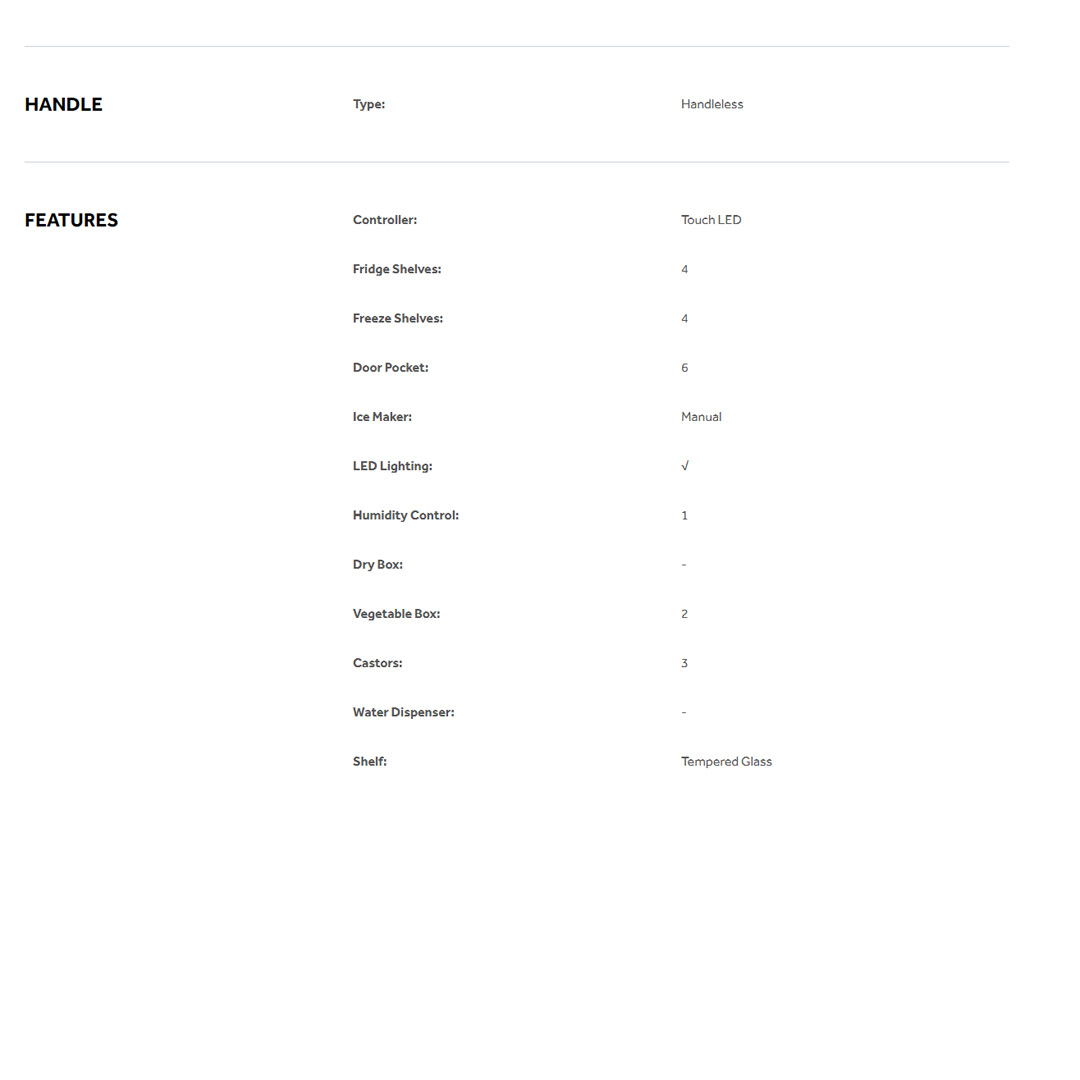 HAIER 628L Side By Side DC Inverter Refrigerator HRF-619SI(B) | No Frost | Touch LED | Door Pocket | Ice Maker | Humidity Control | Refrigerators with 2 Years Warranty