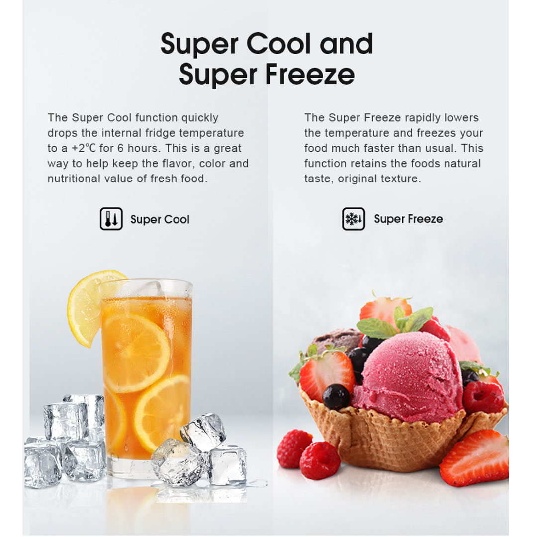 HISENSE 520L Four Doors Inverter Refrigerator RQ568N4ABU | Double Cooling | Metal-Tech Cooling | Led Lighting | Refrigerator with 3 Years Warranty