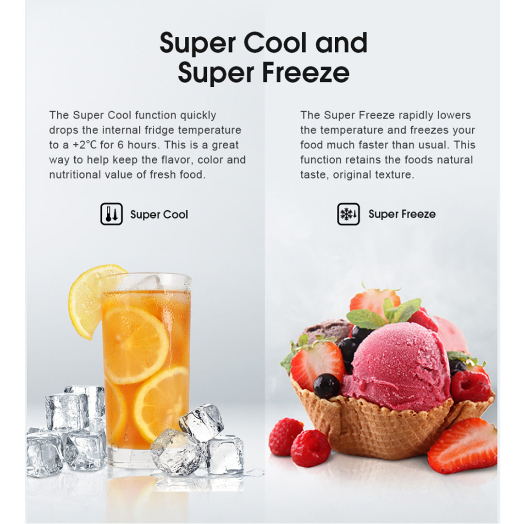 HISENSE 520L Four Doors Inverter Refrigerator RQ568N4AWU | Double Cooling | Metal-Tech Cooling | Metal Glide Drawer | Led Lighting | Refrigerator with 3 Years Warranty