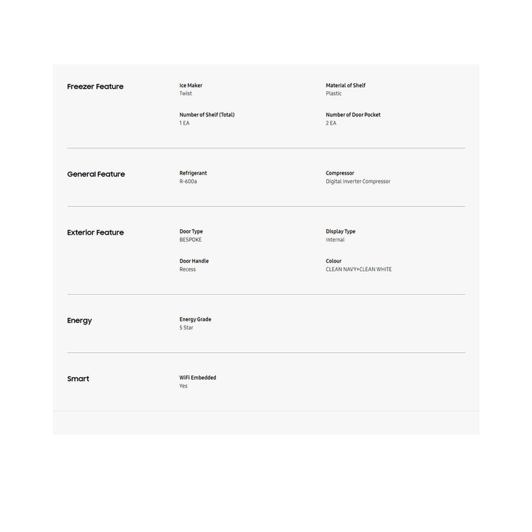 SAMSUNG 427L 2 Doors Bespoke Top Mount Digital Inverter Refrigerator with Optimal Fresh RT42CB664412ME | SpaceMax™ | All-Around Cooling | Multi Flow | Optimal Fresh Zone | Refrigerator with 1 Year Warranty