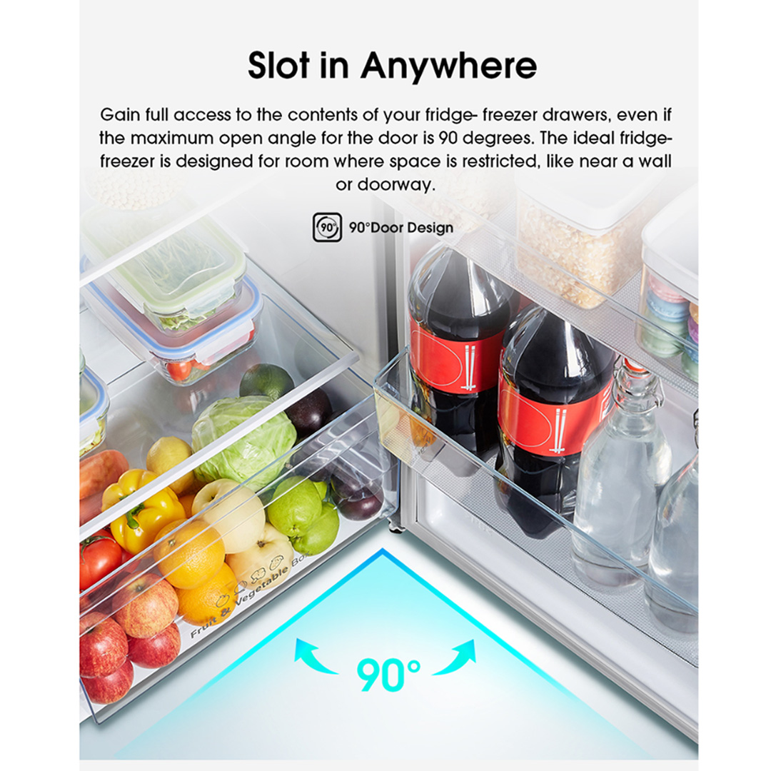 HISENSE 420L 2 Doors Top Mount Durable Inverter Refrigerator RT439N4ABN | Multi Air Flow | Deodorizing Filter | Moisture Fresh Crisper | Durable Inverter | LED Lighting | Fresh Zone | Refrigerator with 3 Year Warranty