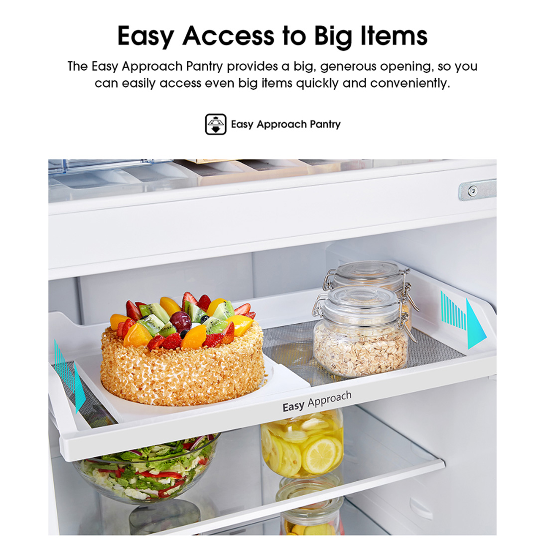 HISENSE 500L 2 Doors Top Mount Durable Inverter Refrigerator RT549N4ABU | Multi Air Flow | Deodorizing Filter | Moisture Fresh Crisper | Durable Inverter | LED Lighting | Removable Twist Ice Maker | Refrigerator with 3 Year Warranty