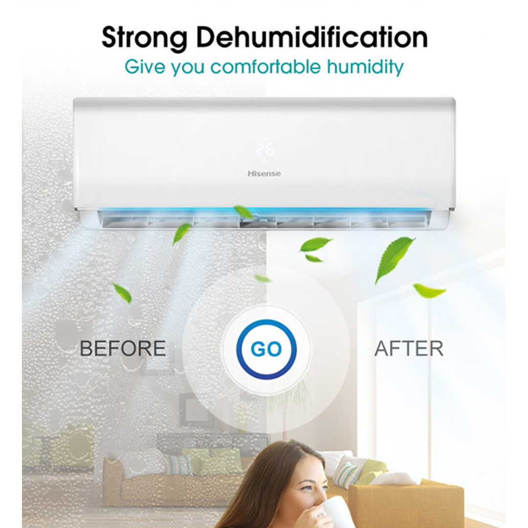HISENSE 1.5HP R32 Non-Inverter Wall Mount Air Conditioner  AN13DBG1 | Fast Cooling |  Large Blade | LED display | Air Conditioner with 2 Years Warranty