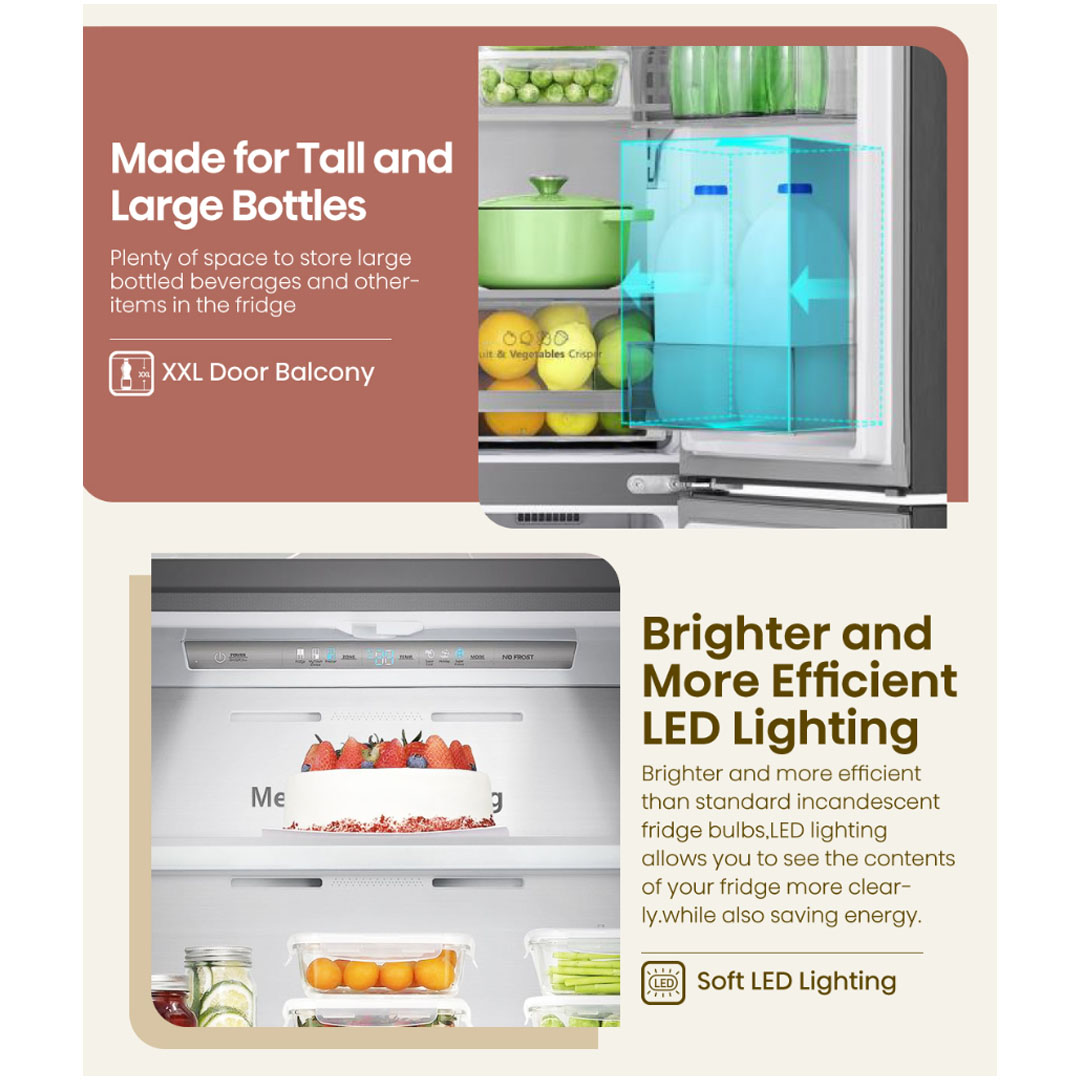 HISENSE 720L Four Doors Inverter Refrigerator RQ768N4AW-KU | Triple Zone | Metal-Tech Cooling | Metal Glide Drawer | Led Lighting | Refrigerator with 3 Years Warranty