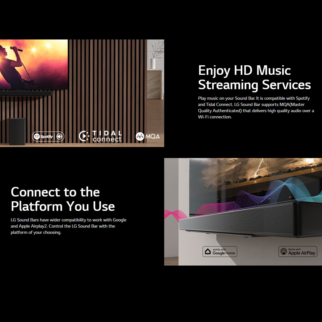 LG 400W Sound Bar with WOW Symphony SC9S | Dolby Atmos | Dolby Digital | Soundbar Mode Control | HDMI | Wi-Fi | Sound Bar with 2 Year Warranty