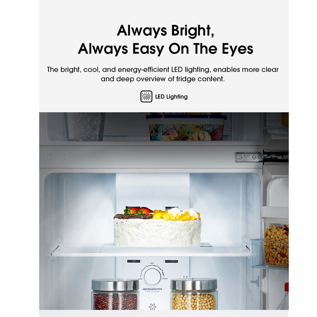 HISENSE 320L 2 Doors Top Mount Durable Inverter Refrigerator RT328N4ABN | Multi Air Flow | Deodorizing Filter | Durable Inverter | LED Lighting | Fresh Zone | Refrigerator with 3 Year Warranty