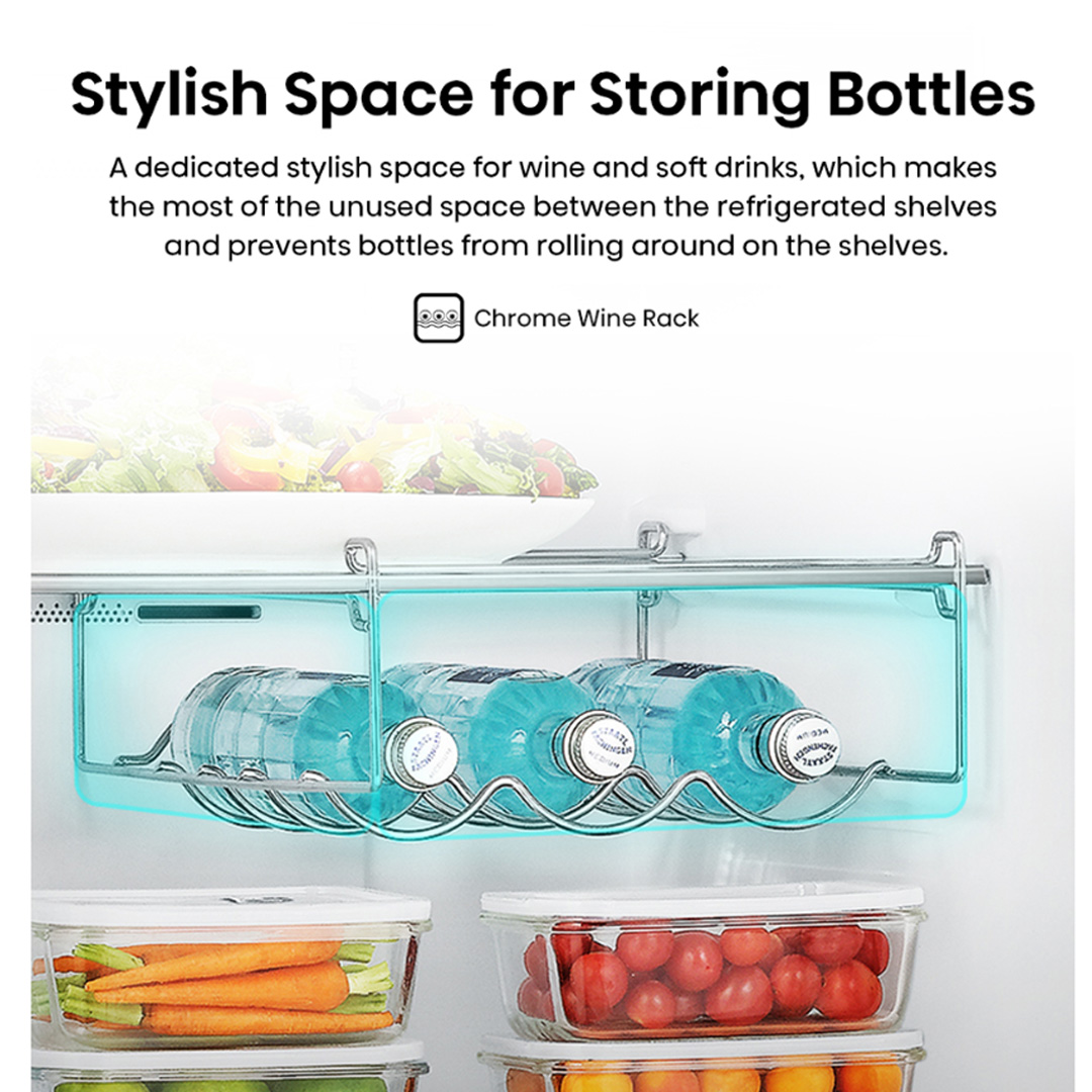 HISENSE 700L 2 Doors Top Mount Durable Inverter Refrigerator RT749N4ABVI | Digital Touch Control | Dual LED Lighting | Super Freeze | Fresh Zone | Multi-Air Flow | Magnetic Door Switch | Refrigerator with 3 Year Warranty