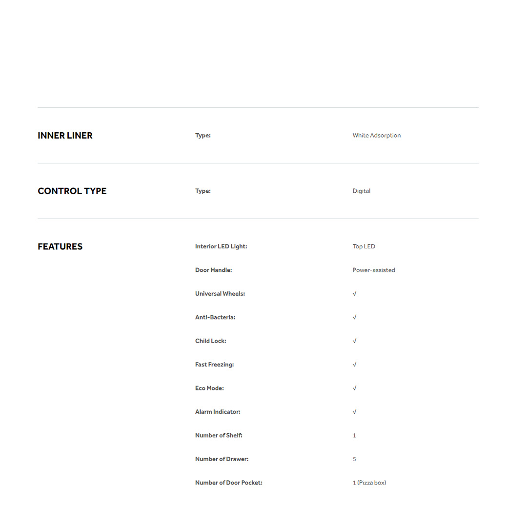 HAIER 250L Upright Freezer BD-248WL | Top LED | Anti-Bacteria | Child Lock | Fast Freezing | Eco Mode | Alarm Indicator | Digital Control | Chest Freezer with 2 Year Warranty