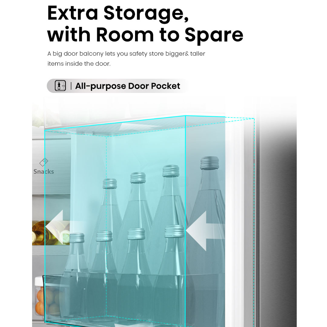 HISENSE 780L Side by Side Inverter Refrigerator RS868N4ASV | Deodorizing Filter | Electronic Touch Control | Led Lighting | Refrigerator with 3 Years Warranty