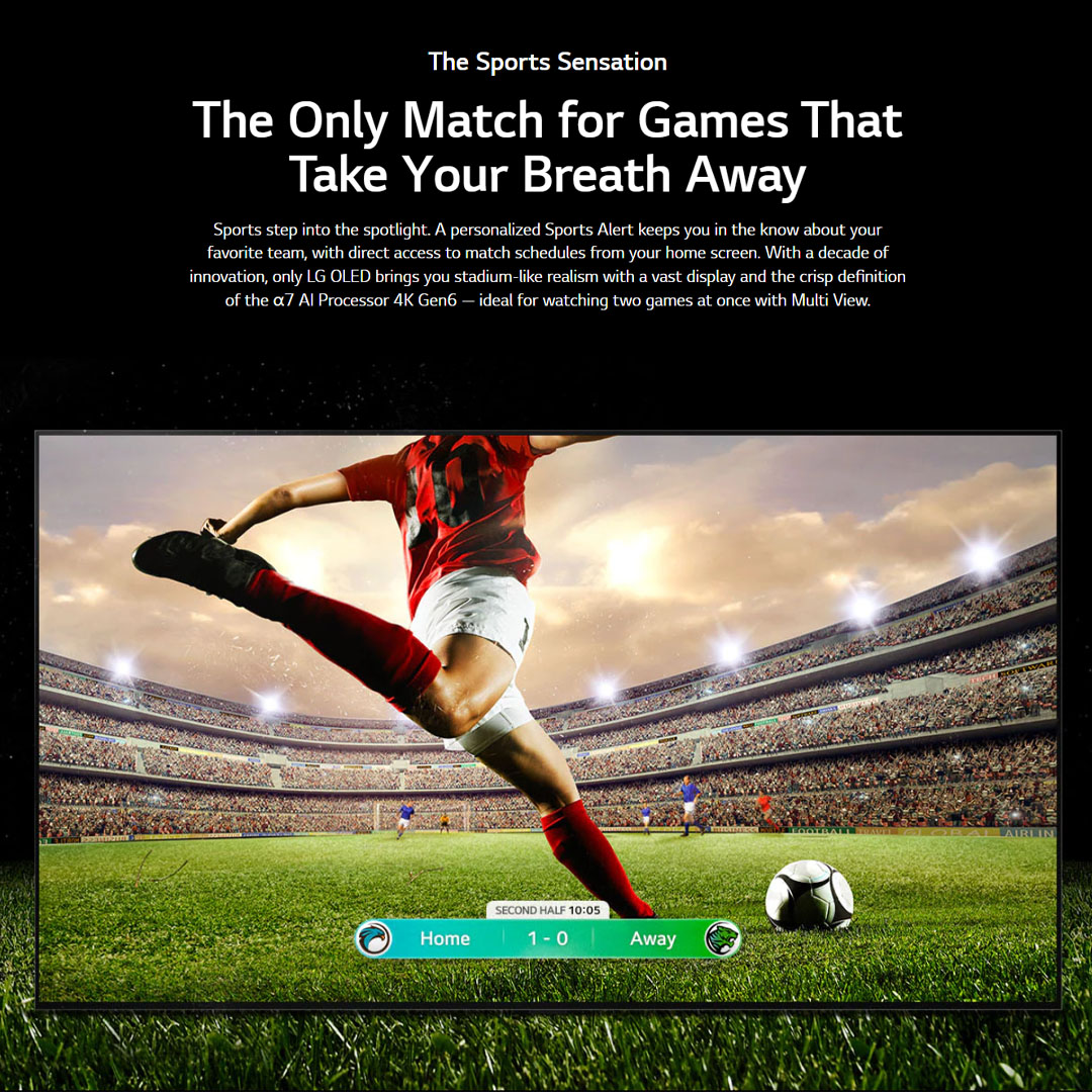 LG 65" 4K UHD Smart TV with AI ThinQ OLED65A3PSA | AI Super Upscaling 4K | AI Picture Pro | α9 AI Processor 4K Gen6 | Bluetooth | Dolby Vision | Ultra Slim Design | Smart TV with 2 Year Warranty