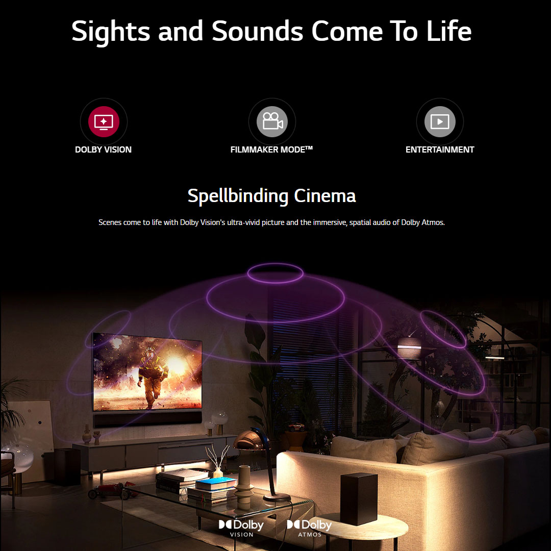 LG 77" 4K UHD Smart TV with AI ThinQ OLED77G3PSA | OLED Motion | webOS 23 | Bluetooth 5.0 | AI Picture Pro | Dolby Vision | Sound Mode Share | Smart TV with 2 Year Warranty