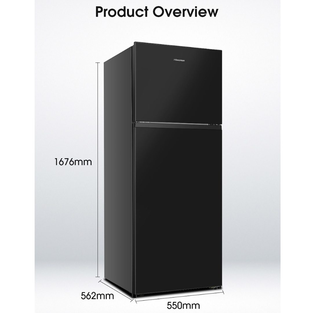 HISENSE 320L 2 Doors Top Mount Durable Inverter Refrigerator RT328N4ABN | Multi Air Flow | Deodorizing Filter | Durable Inverter | LED Lighting | Fresh Zone | Refrigerator with 3 Year Warranty