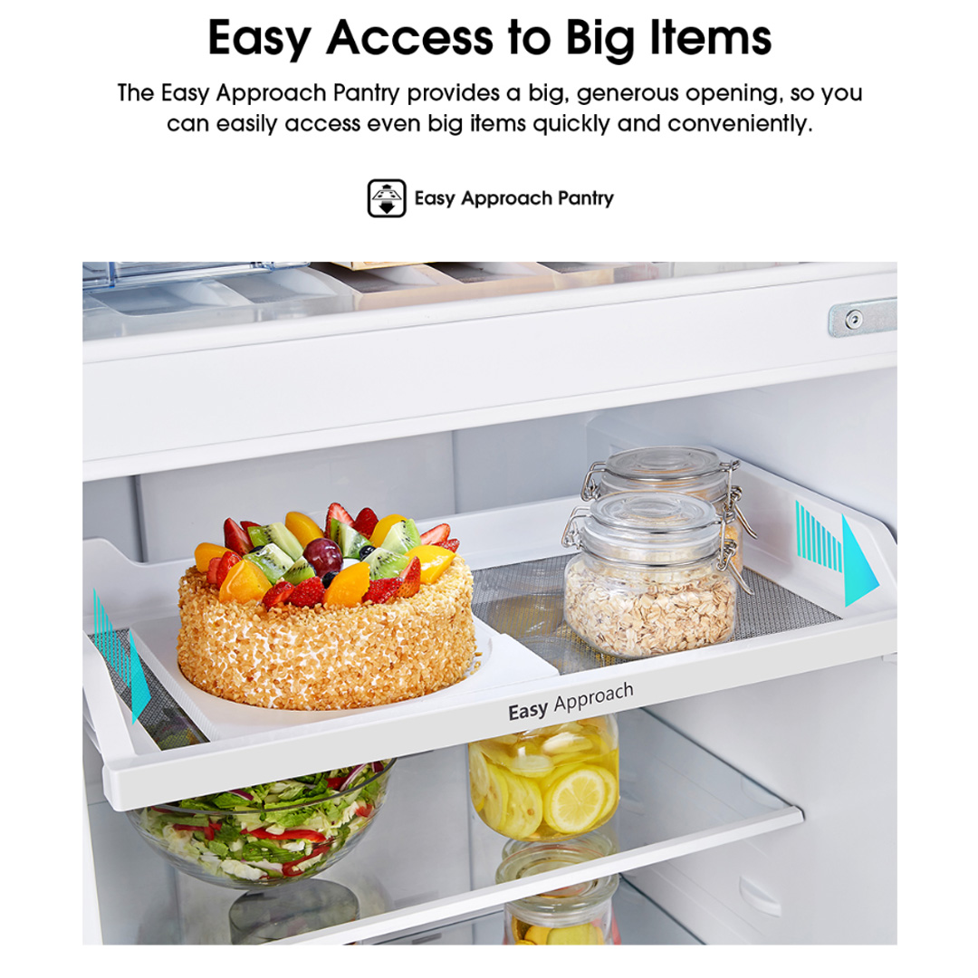 HISENSE 500L 2 Doors Top Mount Durable Inverter Refrigerator RT549N4AW-MBU | Multi Air Flow | Deodorizing Filter | Moisture Fresh Crisper | Durable Inverter | LED Lighting | Removable Twist Ice Maker | Refrigerator with 3 Year Warranty