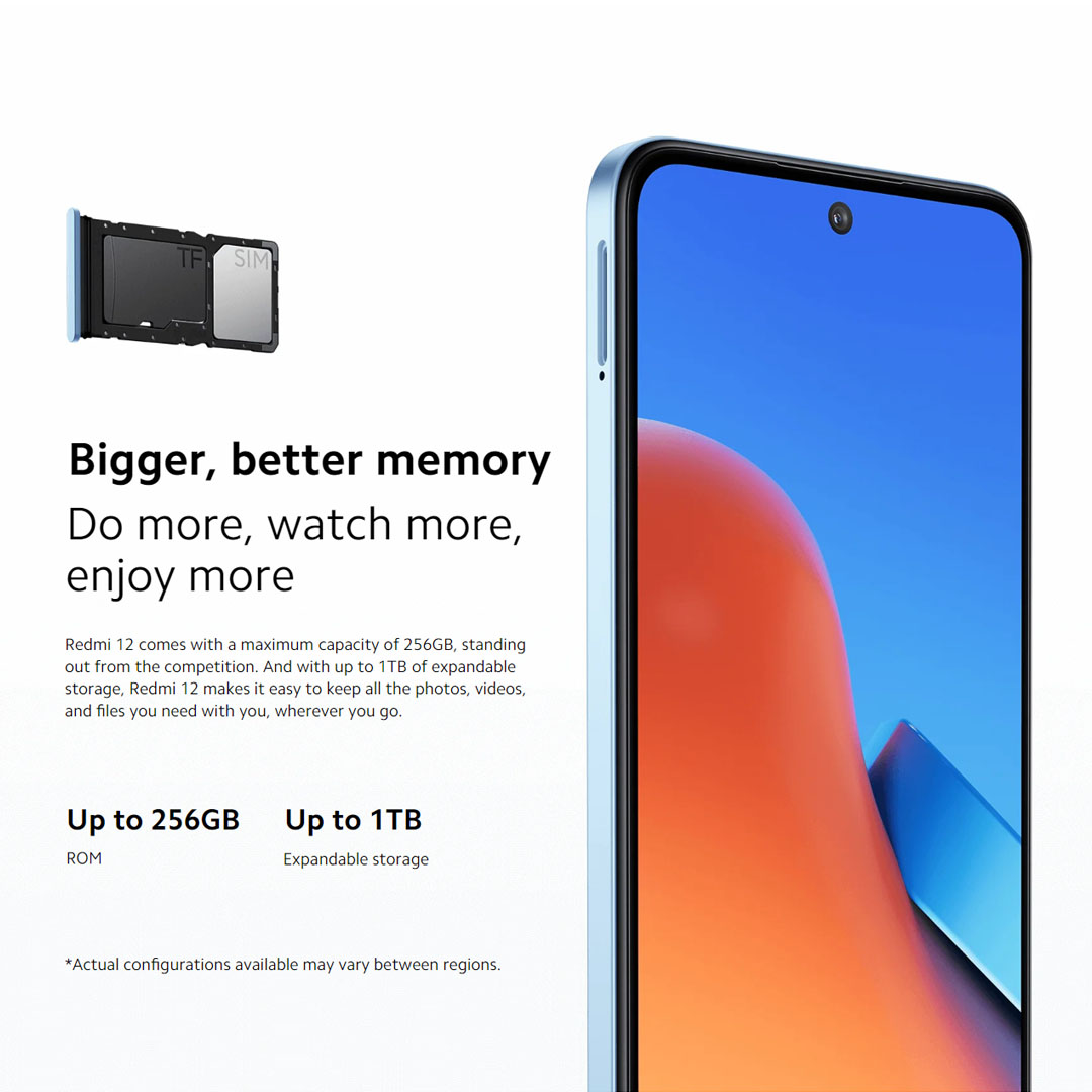 Xiaomi Redmi 12 | 8GB+256GB | IP53 Dust and Splash Resistant | 90Hz 6.79” FHD+ Display | MediaTek Helio G88 | Smartphone with 1 Year Warranty