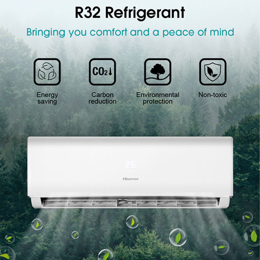 HISENSE 1.5HP R32 Non-Inverter Wall Mount Air Conditioner  AN13DBG1 | Fast Cooling |  Large Blade | LED display | Air Conditioner with 2 Years Warranty