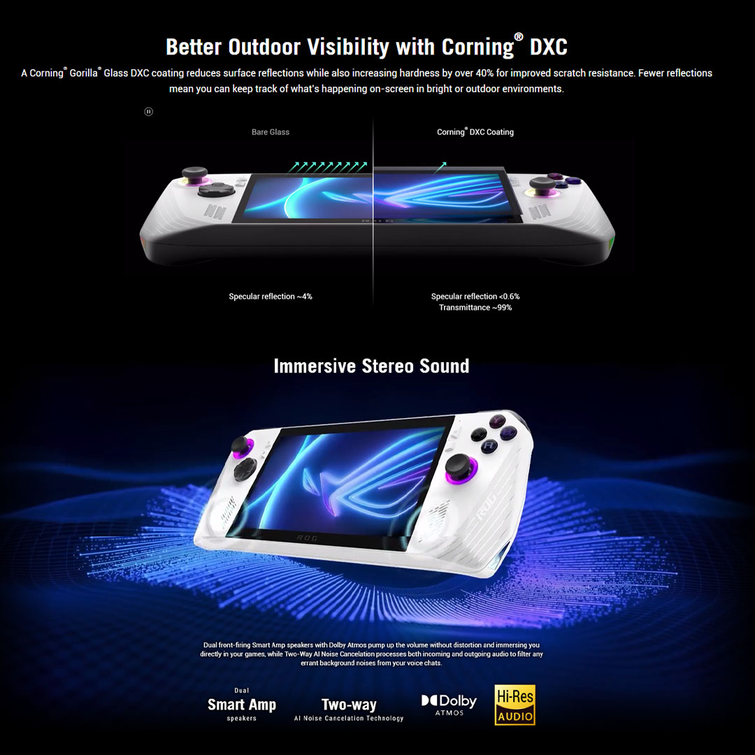 ASUS 16GB+512GB ROG Ally (2023) RC71L-NH005W | Windows 11 | AMD Ryzen™ Z1 Extreme Processor |  40WHrs | Console with 1 Year Warranty