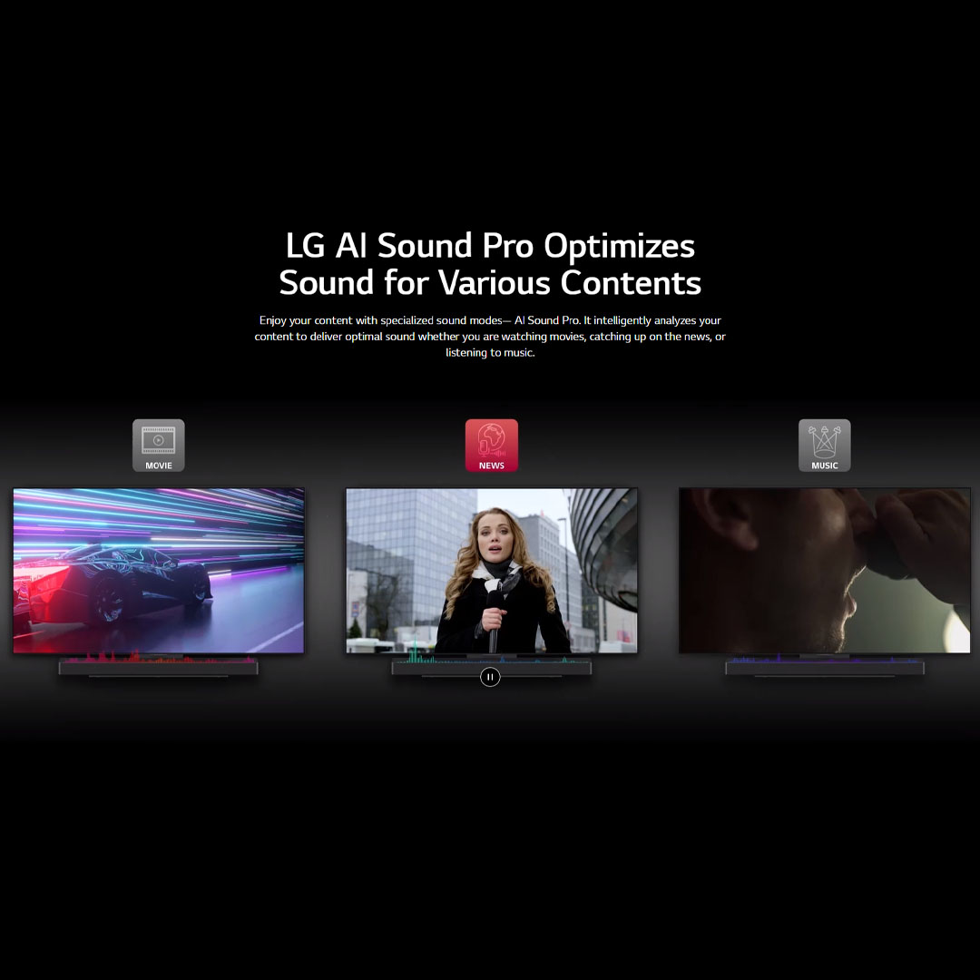 LG 400W Sound Bar with WOW Symphony SC9S | Dolby Atmos | Dolby Digital | Soundbar Mode Control | HDMI | Wi-Fi | Sound Bar with 2 Year Warranty