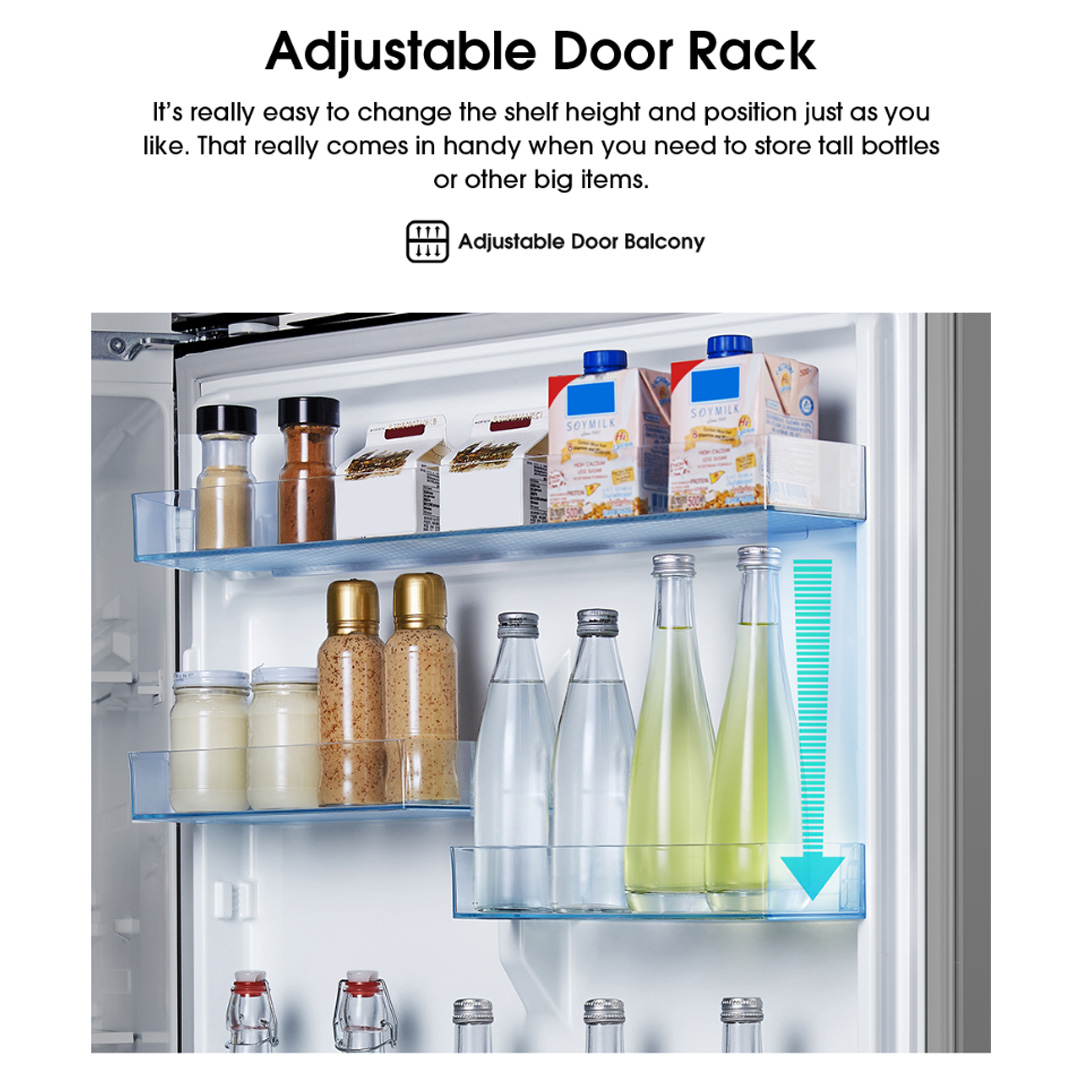 HISENSE 500L 2 Doors Top Mount Durable Inverter Refrigerator RT549N4AW-MBU | Multi Air Flow | Deodorizing Filter | Moisture Fresh Crisper | Durable Inverter | LED Lighting | Removable Twist Ice Maker | Refrigerator with 3 Year Warranty