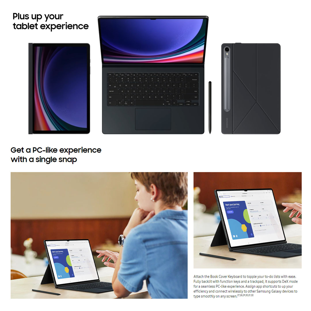 (Pre-Order From 26 Jul - 17 Aug 2023) SAMSUNG Galaxy Tab S9 Wi-Fi | 8GB+128GB/12GB+256GB | 11.0" AMOLED 2X Display | 8400mAh Battery | 13MP Main Camera | Tablet with 1 Year Warranty