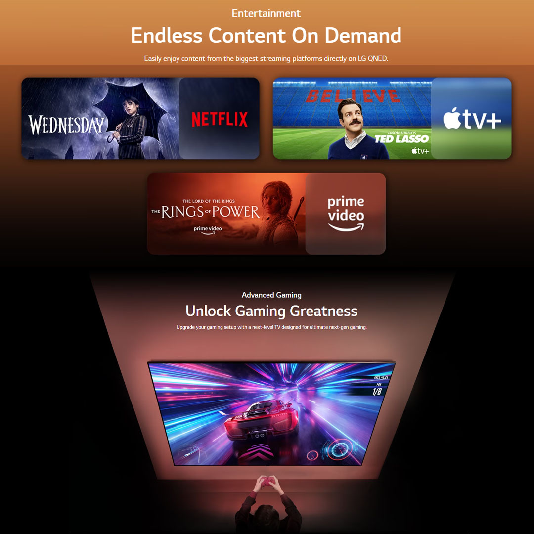 LG 86" 4K Smart TV with AI ThinQ 86QNED86SRA | α7 AI Processor 4K Gen6 | HDR10 | webOS 23 | HDMI | USB | Smart TV with 2 Year Warranty