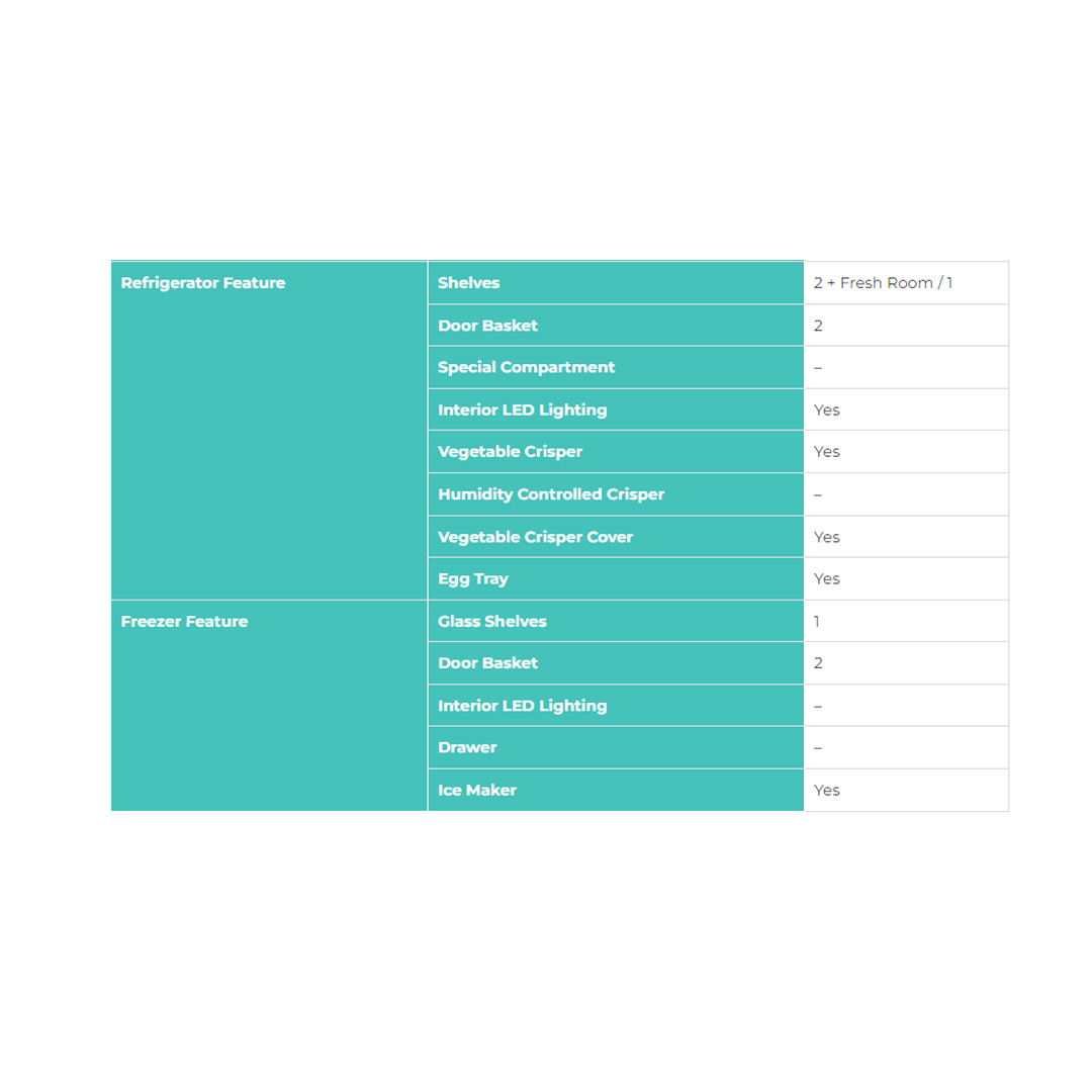 HISENSE 320L 2 Doors Top Mount Durable Inverter Refrigerator RT328N4ABN | Multi Air Flow | Deodorizing Filter | Durable Inverter | LED Lighting | Fresh Zone | Refrigerator with 3 Year Warranty