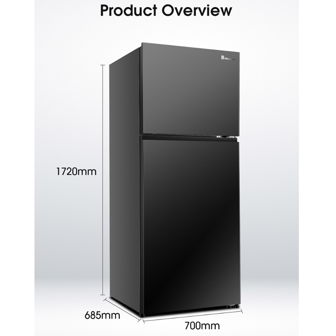 HISENSE 500L 2 Doors Top Mount Durable Inverter Refrigerator RT549N4ABU | Multi Air Flow | Deodorizing Filter | Moisture Fresh Crisper | Durable Inverter | LED Lighting | Removable Twist Ice Maker | Refrigerator with 3 Year Warranty