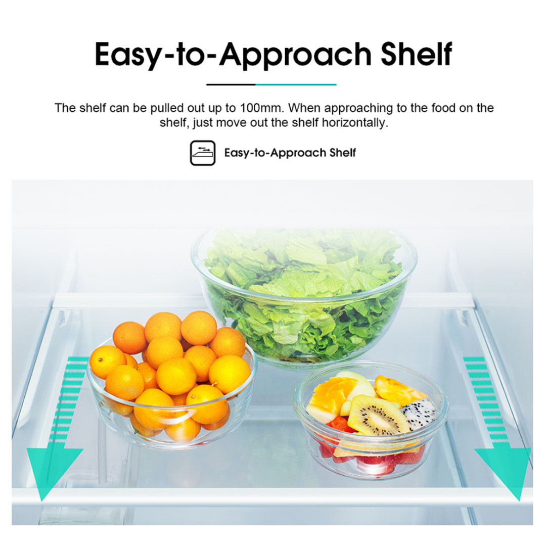 HISENSE 640L Side by Side Inverter Refrigerator  RS700N4AWBUI | Deodorizing Filter | Electronic Touch Control | Led Lighting | Refrigerator with 3 Years Warranty