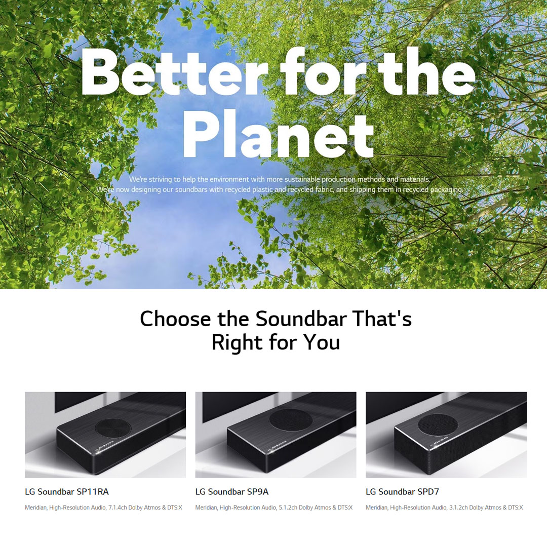 LG 440W Sound Bar with Dolby Atmos & DTS Virtual:X SP8A | AI Sound Pro | Dolby ATMOS | Meridian | Sound Bar with 1 Year Warranty