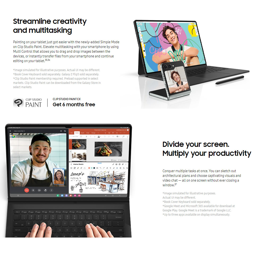 (Pre-Order From 26 Jul - 17 Aug 2023) SAMSUNG Galaxy Tab S9 Wi-Fi | 8GB+128GB/12GB+256GB | 11.0" AMOLED 2X Display | 8400mAh Battery | 13MP Main Camera | Tablet with 1 Year Warranty