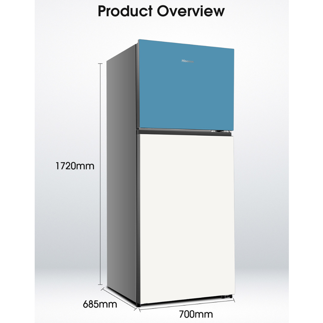 HISENSE 500L 2 Doors Top Mount Durable Inverter Refrigerator RT549N4AW-MBU | Multi Air Flow | Deodorizing Filter | Moisture Fresh Crisper | Durable Inverter | LED Lighting | Removable Twist Ice Maker | Refrigerator with 3 Year Warranty