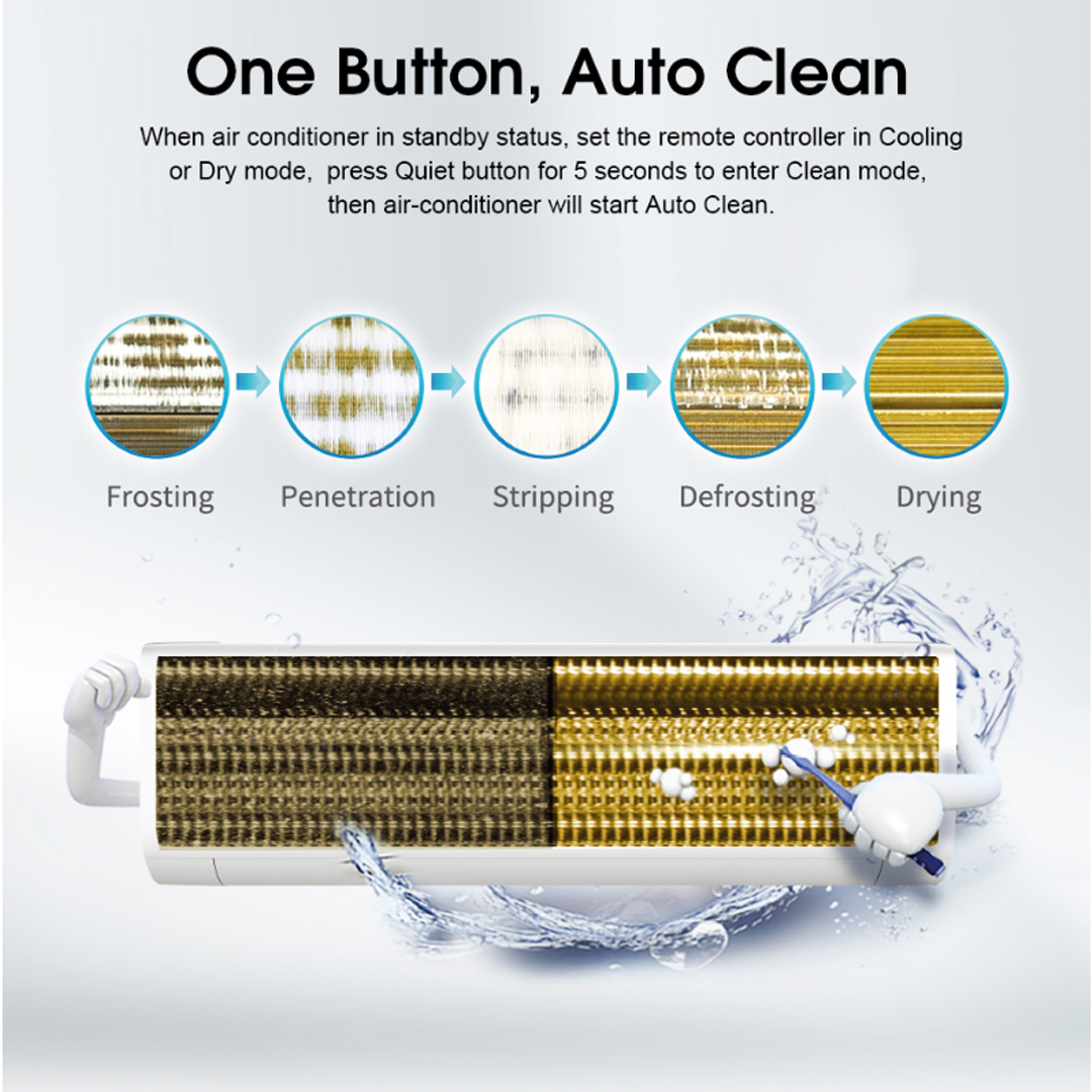 HISENSE 1HP R32 Inverter Wall Mount Air Conditioner AI10KAGS | App Control | Auto Clean | Fast Cooling | Air Conditioner with 3 Years Warranty