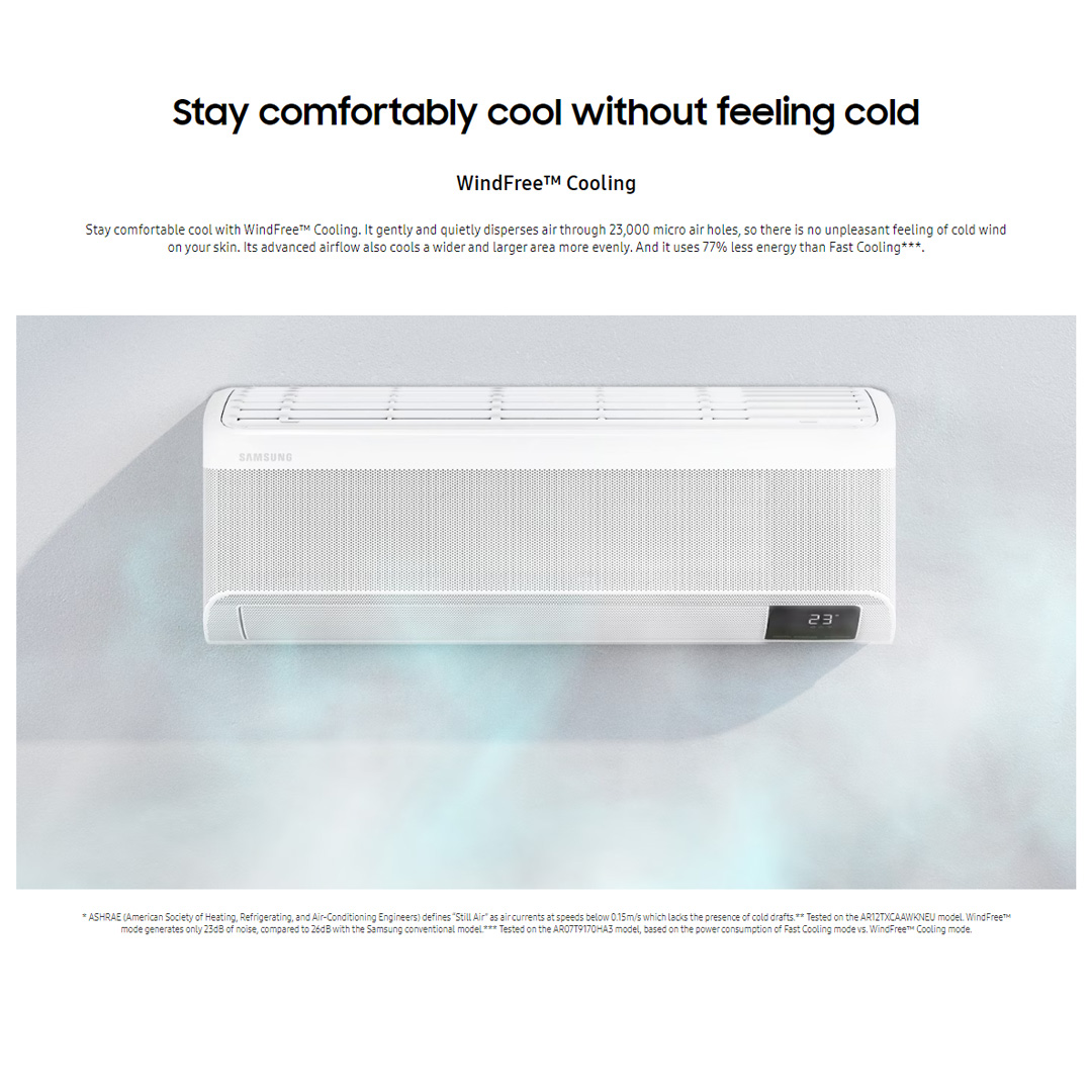 SAMSUNG 1.5HP R32 Digital Inverter Wind Free Premium Plus Wall Mount Air Conditioner AR13BYEAAWKNME/AR13BYEAAWKXME | WindFree Cooling | AI Auto Cooling | Fast Cooling | Auto Clean | 4Way Swing | Triple Protection | Air Conditioner with 1 Year Warranty