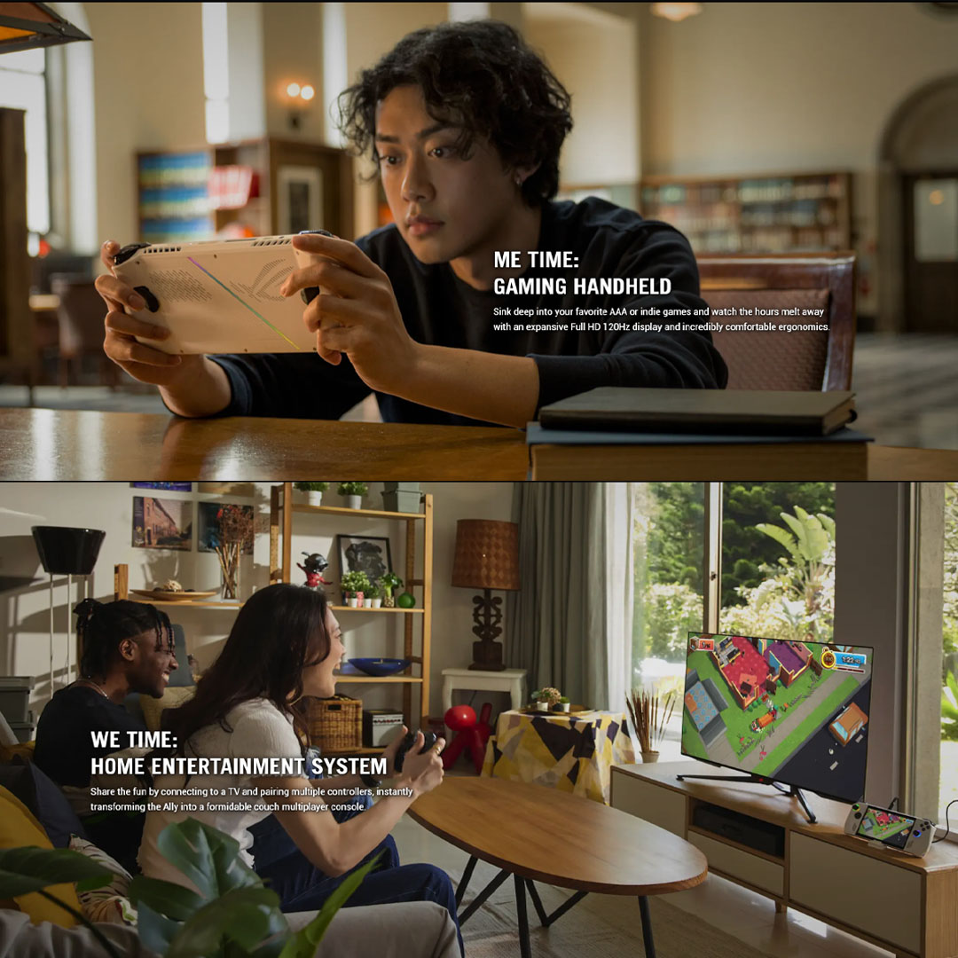 ASUS 16GB+512GB ROG Ally (2023) RC71L-NH005W | Windows 11 | AMD Ryzen™ Z1 Extreme Processor |  40WHrs | Console with 1 Year Warranty