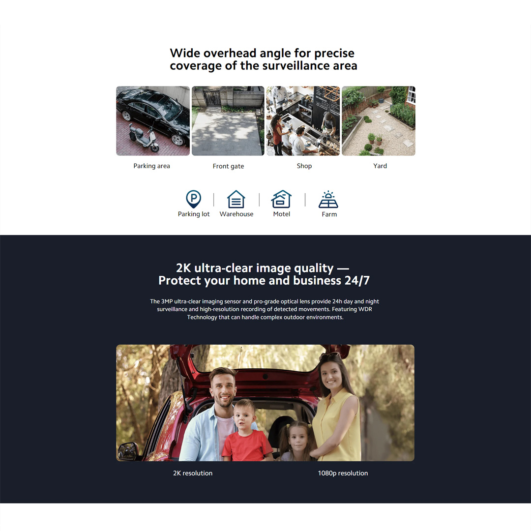 Xiaomi 1080P Mi Wireless Outdoor Security Camera AW300 | 2K Full-HD | Smart Full-Color Night Vision | Focus Zone Setting | IP66 Weather-resistant | CCTV With 1 Year Warranty