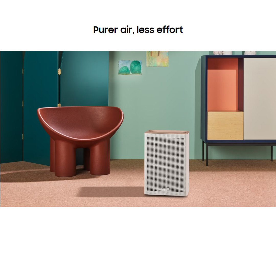 SAMSUNG 40m²/min Smart Air Purifier AX32BG3100GBME | Sleep Mode | Compact Design | Auto Mode | SmartThings | Easy to Maintain | Air Purifier with with 1 Year Warranty