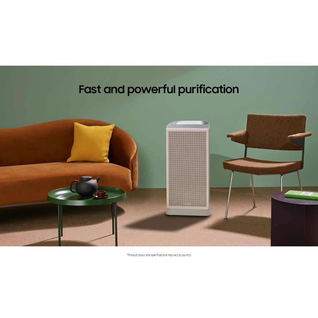 SAMSUNG 60m²/min Smart Air Purifier  AX46BG5000GSME | Removes Ultrafine Dust | Reduces Bacteria | Pure Air Everywhere | SmartThings | Easy to Maintain | Air Purifier with with 1 Year Warranty
