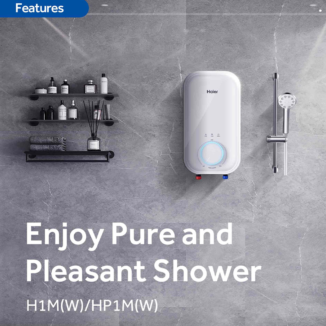 HAIER 3950W DC Inverter Pump Water Heater EI39HP1M(W) | Copper Heating Technology | 11 Safety Features | ABT 99.9% | Water Heater with 2 Year Warranty