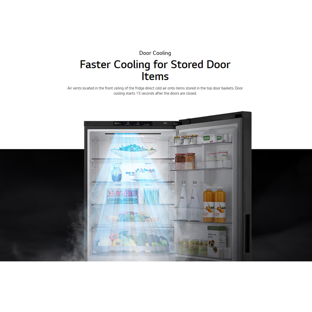 LG 420L 2 Doors Bottom Mount Smart Inverter Refrigerator GC-B529NQCM | FRESHBalancer™ | Multi Air Flow | Moist Balance Crisper | Refrigerator with 1 Year Warranty