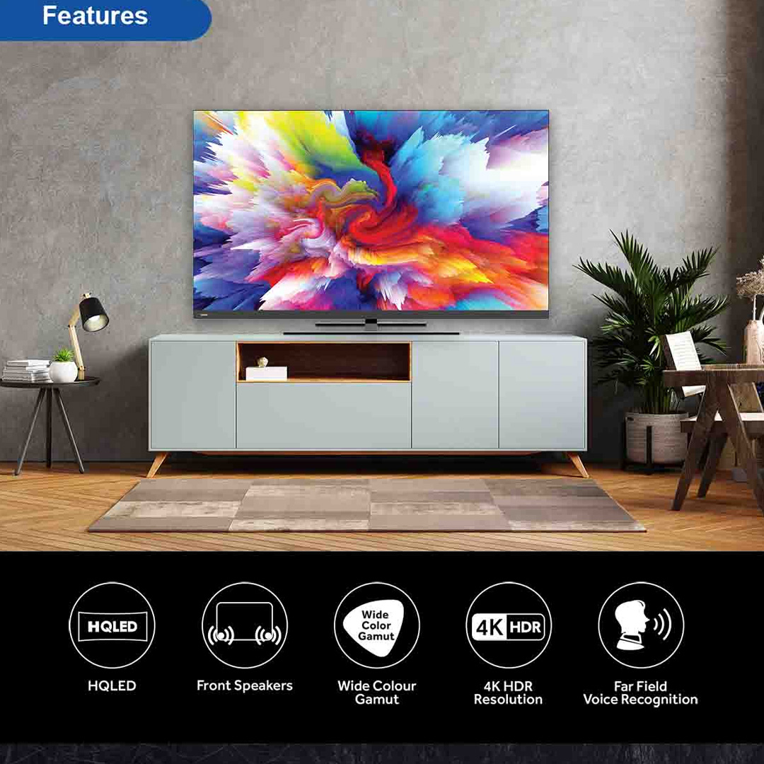 HAIER 55"/65" 4K UHD Android HQLED TV H55S6UG PRO/H65S6UG PRO | Front Built-In Speaker | HQLED | Wide Color Gamut | Android 11 | Chromecast | Google Assistant | HDMI | USB | Android TV with 3 Year Warranty
