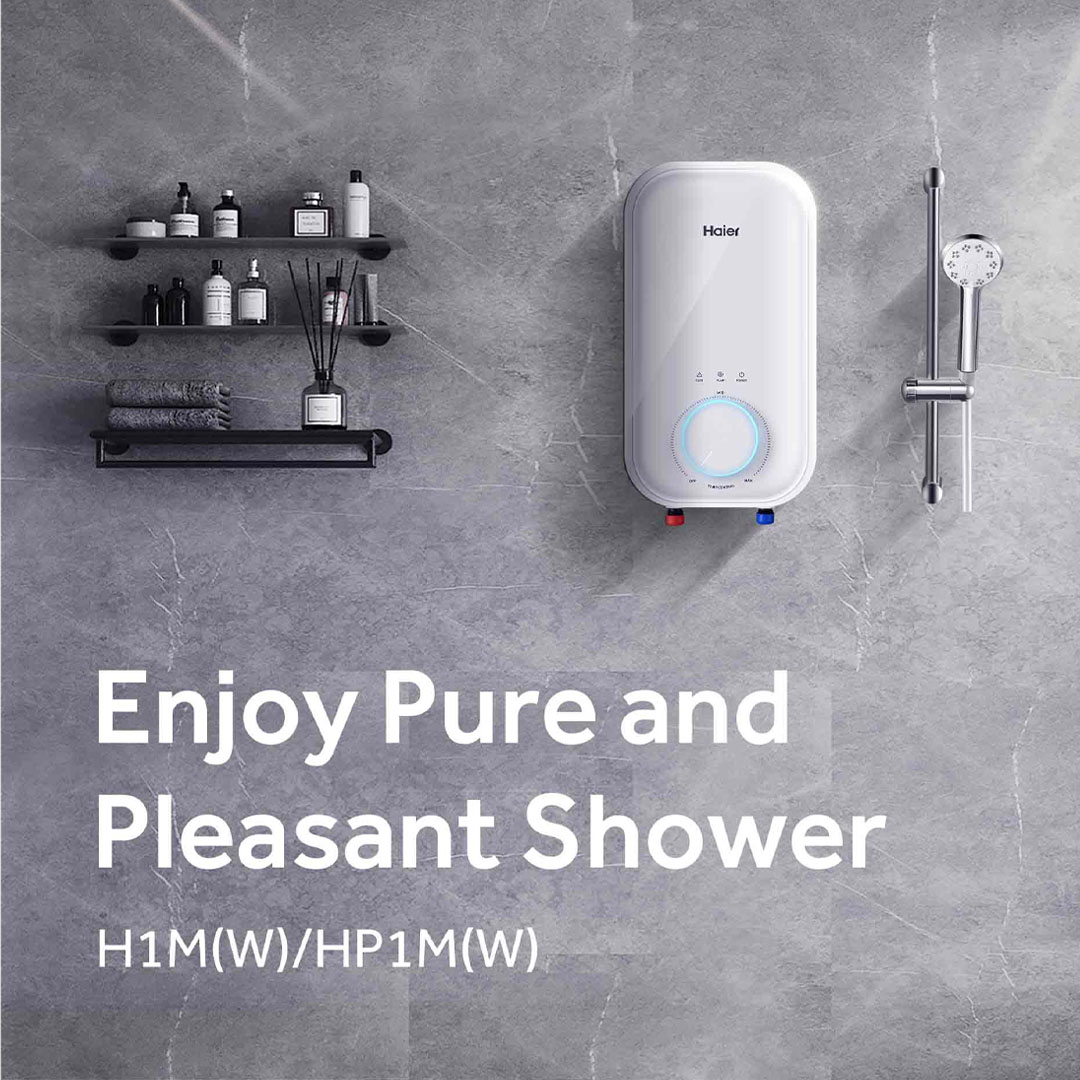 HAIER 3950W DC Inverter Pump Water Heater EI39H1M(W) | Copper Heating Technology | 11 Safety Features | ABT 99.9% | Water Heater with 2 Year Warranty