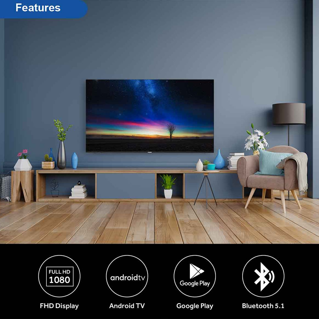 HAIER 43" FHD Android TV H43K66FG PLUS | 4K UHD Resolution | Built in Chromecast | YouTube | Netflix |  Google Playstore | Android TV with 2 Year Warranty