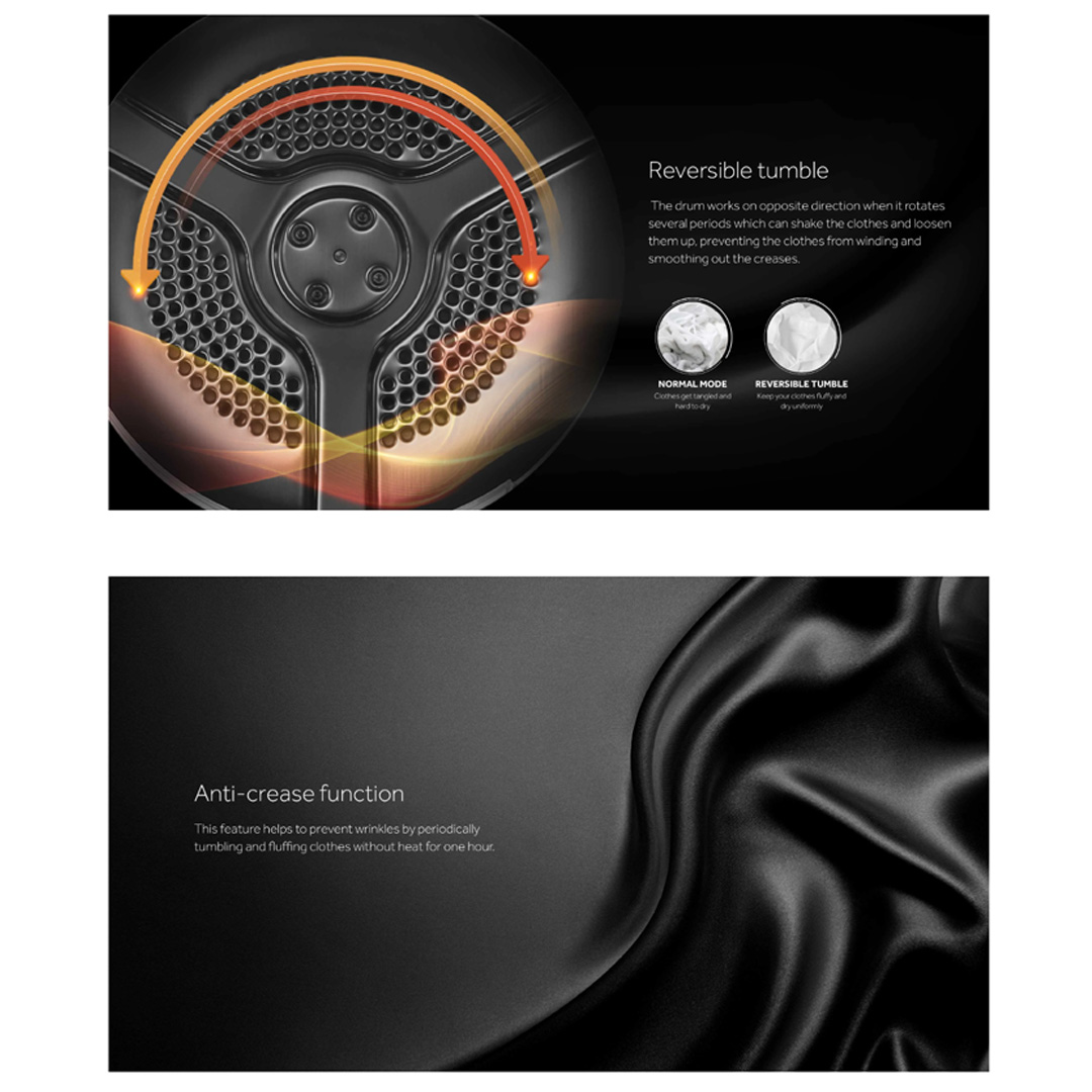 HAIER 7KG Vented Dryer HDV70E1 | Eliminate Bacteria | Sensor Dry | Knob control | Child Lock | Dryer with 2 Year Warranty