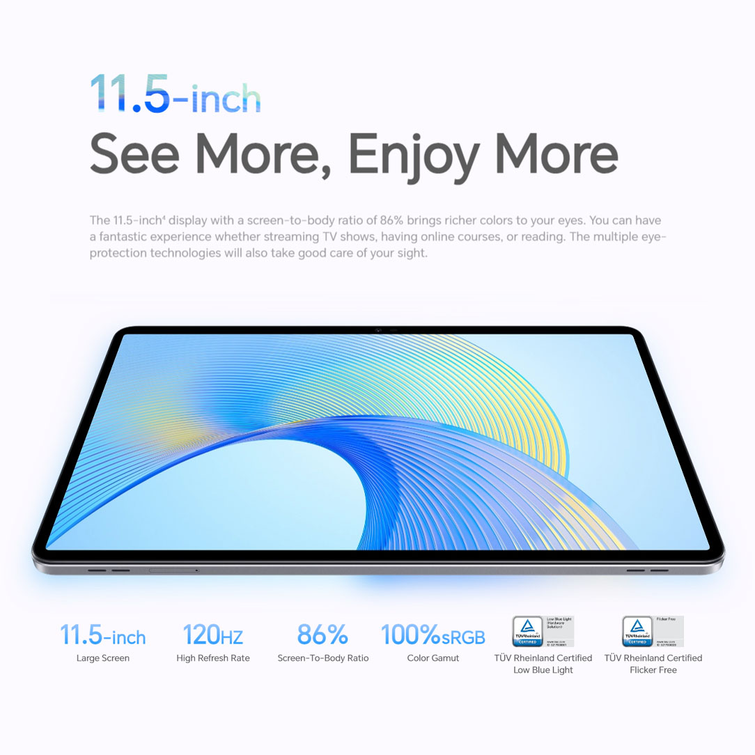HONOR Pad X9 | 4GB+128GB | 11.5” Eye-Comfort Display | Qualcomm 6nm Snapdragon® 685 | Thin & Lightweight Body | 7250mAh Large battery | Tablet with 1 Year Warranty