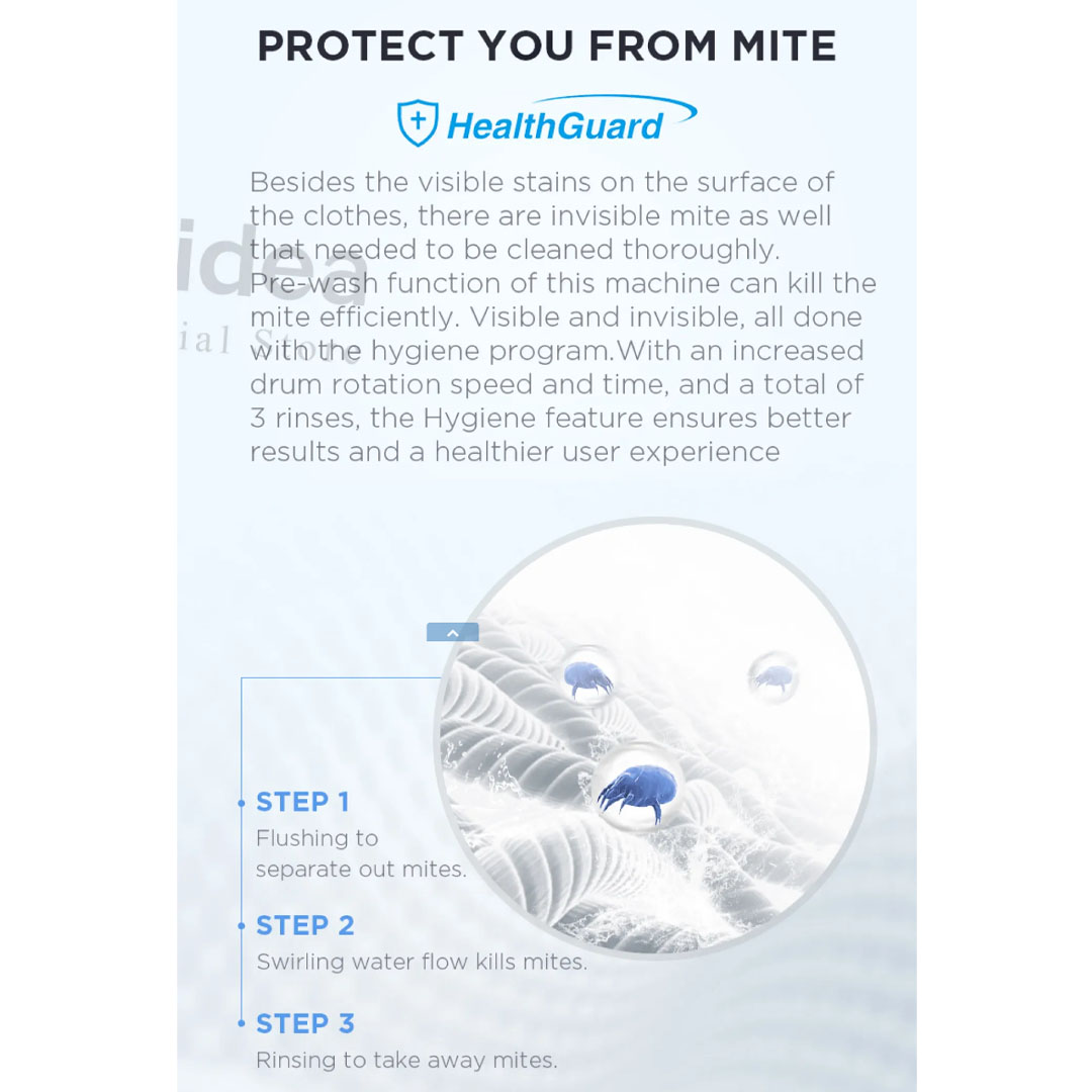 Midea 8.5KG Top Load Washing Machine  MA100W85 | Lunar Dial | Pulsator | 15' Quick Wash | One-Touch Smart Wash | Auto Clean | Lint Filter | Hygiene | Washing Machine with 2 Year Warranty